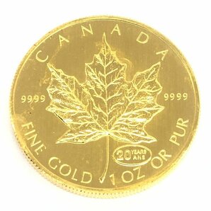 K24IG カナダ メイプルリーフ金貨 1oz 1999 総重量31.1g【CDAH7065】の画像1
