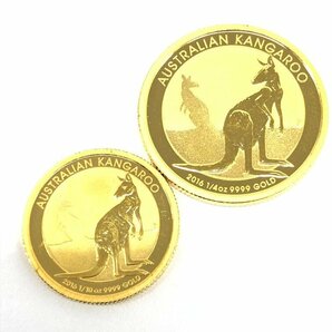 K24IG オーストラリア カンガルー金貨 1oz 1/2oz 1/4oz 1/10oz 4枚まとめ 総重量57.6g【CDAB7063】の画像4