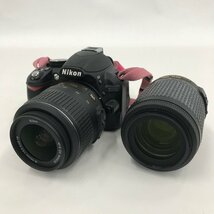 Nikon　ニコン　Nikon D3100 + AF-S DX NIKKOR 18-55/3.5-5.6 G VR + 55-200/4-5.6 G ED VR　通電確認済み【CDAI2007】_画像1