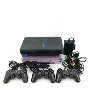 SONY PlayStation2 本体 SCPH-39000 サクラピンク/SCPH-50000 ブラッ・コントローラー　おまとめ【CDAI1017】