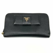 PRADA プラダ ラウンドファスナー 長財布 リボン 【CDAK6008】_画像1