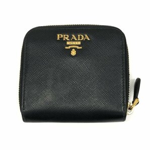 PRADA プラダ サフィアーノ コンパクトジップ ウォレット 財布 107F【CDAK6056】の画像1