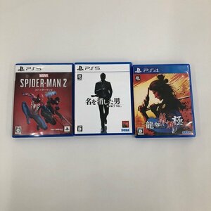 PS4専用ソフト　龍が如く維新 極/7 外伝/スパイダーマン2　3点おまとめ【CDAL0018】