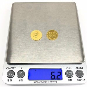 K24IG メイプルリーフ金貨 カンガルー金貨 1/10oz 2枚まとめ 総重量6.2g【CDAL2005】の画像10