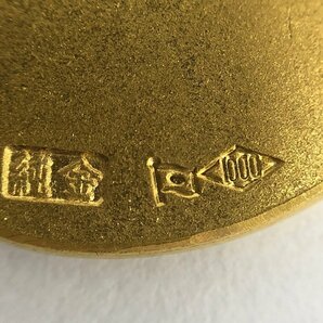 K24 純金メダル 永年記念 1000刻印 総重量6.4g【CDAI0007】の画像3