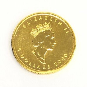 K24IG カナダ メイプルリーフ金貨 1/10oz 2000 総重量3.1g【CDAJ7024】の画像2