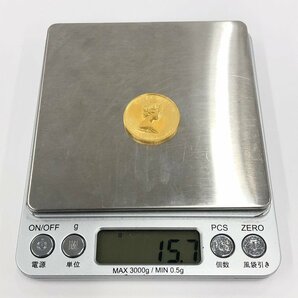 K24IG カナダ メイプルリーフ金貨 1/2oz 総重量15.7ｇ【CDAK4006】の画像7