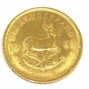 K22　南アフリカ共和国　クルーガーランド金貨　1/10oz　1983　総重量3.4g【CDAL2006】