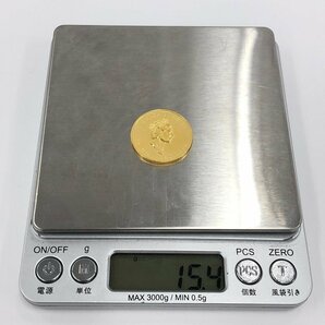 K24IG カナダ メイプルリーフ金貨 1/2oz 総重量15.4ｇ【CDAK4017】の画像7