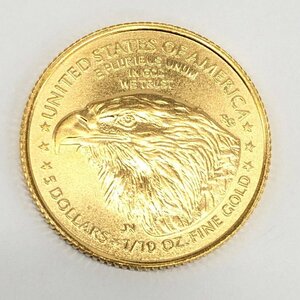 K22　アメリカ　イーグル金貨　1/10oz　2021　5ドル　総重量3.3g【CDAL7058】