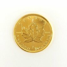 K24IG カナダ メイプルリーフ金貨 1/4oz 総重量7.7ｇ【CDAL6027】_画像1
