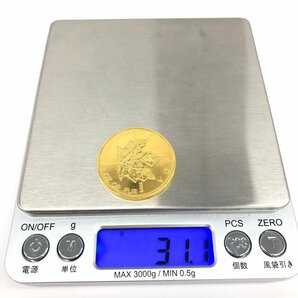 K24IG カナダ メイプルリーフ金貨 1oz 1993 総重量31.1g【CDAQ6023】の画像7