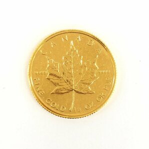 K24IG カナダ メイプルリーフ金貨 1/4oz 1989 総重量7.7g【CDAQ6009】の画像1