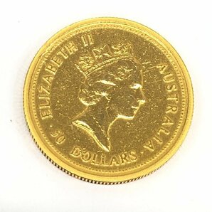 K24IG オーストラリア ナゲット カンガルー金貨 1/2oz 総重量15.5ｇ【CDAS7003】の画像2