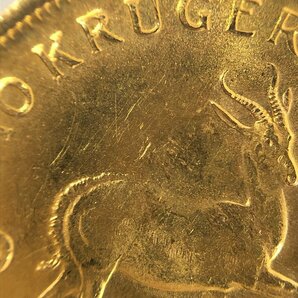 K22 南アフリカ クルーガーランド金貨 1/10oz 総重量3.4ｇ【CDAT7012】の画像5