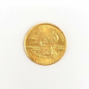 K22　アメリカ　イーグル金貨　1/10oz　5ドル　総重量3.4g【CDAR6028】