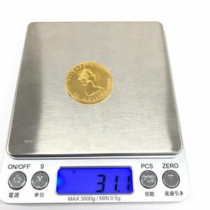 K24IG カナダ メイプルリーフ金貨 1oz 総重量31.1ｇ【CDAS7047】の画像7