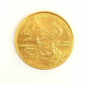 K22 アメリカ イーグル金貨 1/4oz 10ドル 総重量8.4g【CDAQ6033】の画像1