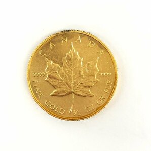 K24IG カナダ メイプルリーフ金貨 1/2oz 1988 総重量15.5g【CDAQ6048】の画像1