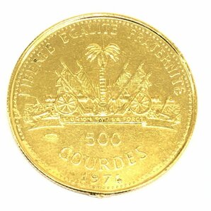 K24 ハイチ インスブルックオリンピック記念 500グールド金貨 総重量6.2ｇ【CDAS7025】の画像1