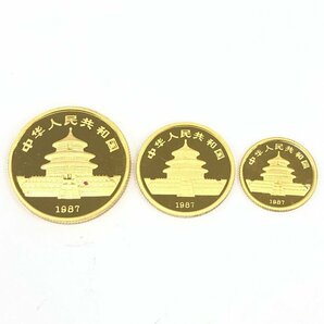 K24IG 中国 パンダ金貨 1/4oz 1/10oz 1/20oz 3枚まとめ 総重量12.3g【CDAR6026】の画像4