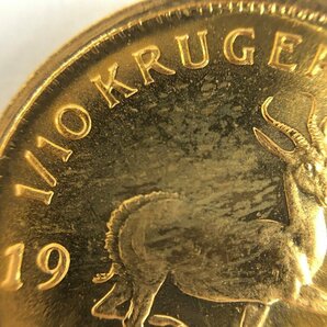 K22 南アフリカ共和国 クルーガーランド金貨 1/10oz 10枚まとめ 総重量33.9g【CDAR6024】の画像7