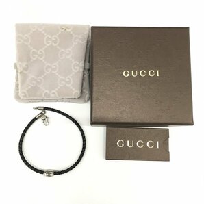 GUCCI グッチ ブレスレット 925 黒 21 箱・付属品付き 【CDAT0006】の画像2