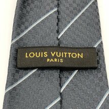 LOUIS VUITTON ルイ・ヴィトン ネクタイ ブラック ブロック/ストライプ柄【CDAV6031】_画像6