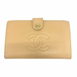 CHANEL　シャネル　シャネル　キャビアスキン　二つ折り長財布　9009554　【CDAM7012】