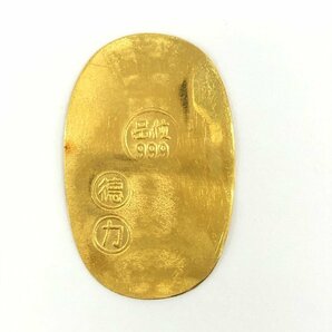 K24 純金小判 徳力 純金・999刻印 重量3.7g【CDAX6013】の画像2