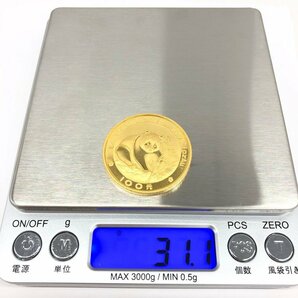 K24IG 中国 パンダ金貨 1oz 100元 1988 総重量31.1g【CDAX6036】の画像7