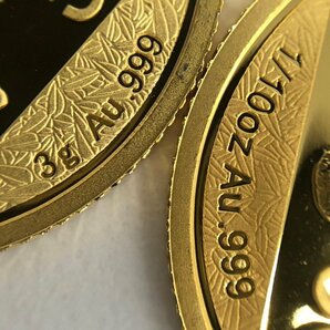 K24IG 中国 パンダ金貨 1/10oz 純金メダル 3枚まとめ 総重量9.2g【CDAX7052】の画像6