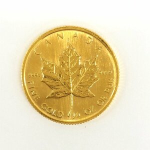 K24IG Canada Maple Leaf Gold Coin 1/4oz 1987 Общий вес 7,7 г [CDAX6048]