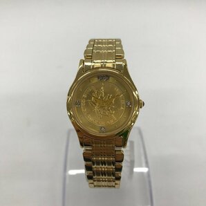 メイプルリーフ レディース 時計 999.9 FINE GOLD 1/10OZ SK-148-O 稼働品【CDAV3008】の画像2