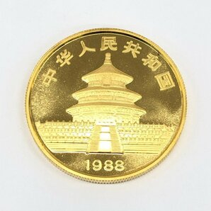 K24IG 中国 パンダ金貨 1oz 100元 1988 総重量31.1g【CDAX6036】の画像2