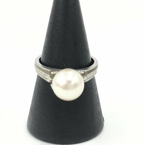 MIKIMOTO Mikimoto ring k14WG pearl 7.2mm weight 4.3g[CDAX4030]