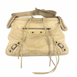 BALENCIAGA Balenciaga shoulder bag beige group 177289 [CDAY7072]