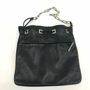 GUCCI グッチ ショルダーバッグ 巾着 黒 レザー 001 4036 1705【CDAY7055】