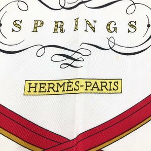 HERMES エルメス シルク カレ90 SPRINGS スカーフ【CDBA4017】の画像6