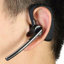 【即納】最新型 新品 ワイヤレスイヤホン 黒 Bluetooth4.1 片耳 防水 ハンズフリー 車 バイク 通学 通勤 高コスパ マイク 左右耳兼用 V8_画像2