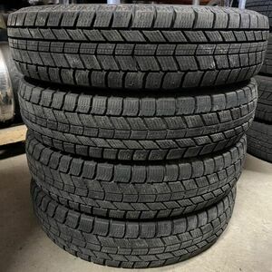 ★送料無料★ 155/65R13 2020年製 7～9分山 ダンロップ WINTERMAXX WM02 4本/中古スタッドレスタイヤ(冬タイヤ) MRワゴン N7047_C2