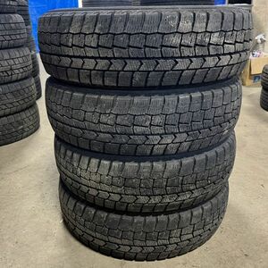 ★送料無料★ 155/65R13 2022年製 7～8分山 ダンロップ WINTERMAXX WM02 4本/中古スタッドレスタイヤ(冬タイヤ) ミラ N7050_C2