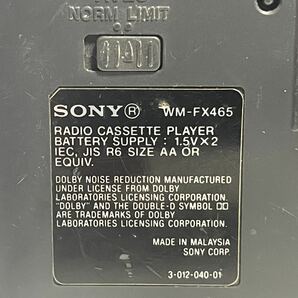 SONY ソニー WALKMAN ウォークマン ポータブルカセットプレーヤー WM-FX465 ラジオ 通電OK 現状品の画像6