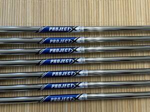 ☆　USED　 プロジェクトX　 PROJECT X 6.0 アイアン用 シャフト 7本セット　☆