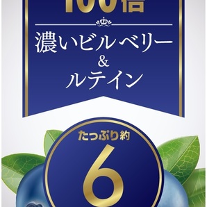 新品正規品 未使用 １円スタート 国内生産【富山県】濃縮100倍 濃いビルベリー＆ルテイン 約6ヵ月分 累計100,000個突破 ブルーベリーの画像6