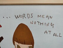 【模写】奈良美智 Yoshitomo Nara ...Words Mean Nothing at All Acrylic on wood 40x40cm_画像5