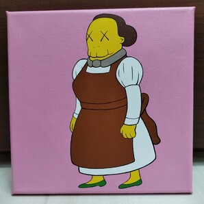 【模写】KAWS Untitled Kimpson acrylic on canvas 03 20x20CMの画像1