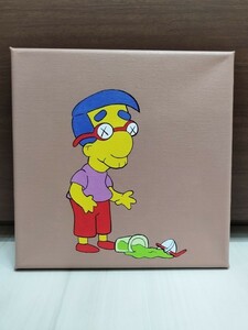 【模写】KAWS Untitled Kimpson acrylic on canvas 11 20x20CM