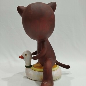【模写】奈良美智 Yoshitomo Nara Harmless Kitty 木 フィギュア acrylic on wood 28CMの画像5
