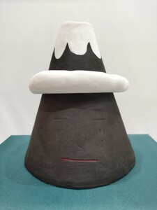 【模写】奈良美智 Yoshitomo Nara 黒富士型一輪挿し Bud Vase Black Fuji Ceramic 25CM